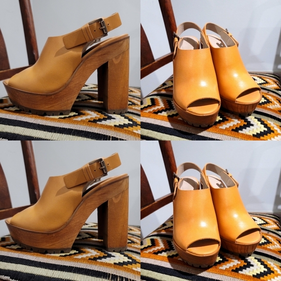 NEW Zara Boho Leather platform sandals 40